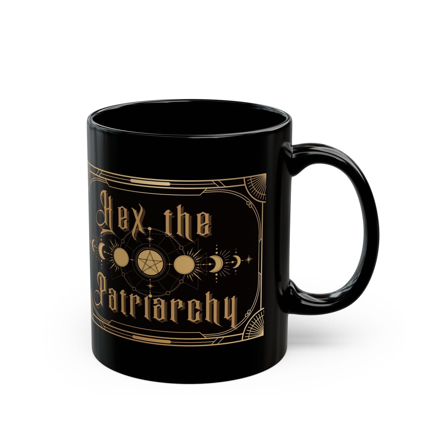 Hex the Patriarchy Black Ceramic Mug (11oz, 15oz)