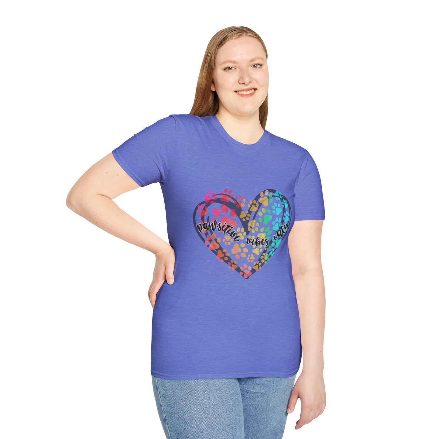 Pawsitive Vibes Only Unisex Soft-Style T-Shirt