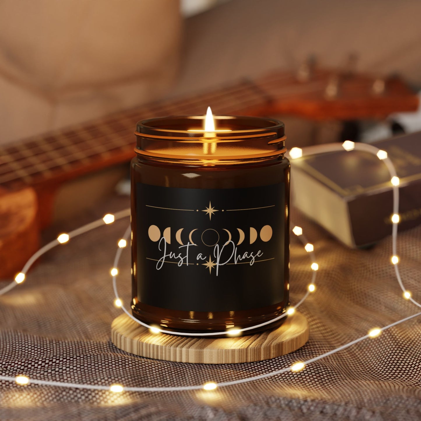 Scented Soy Candle (Multi-Size, Amber Jar)