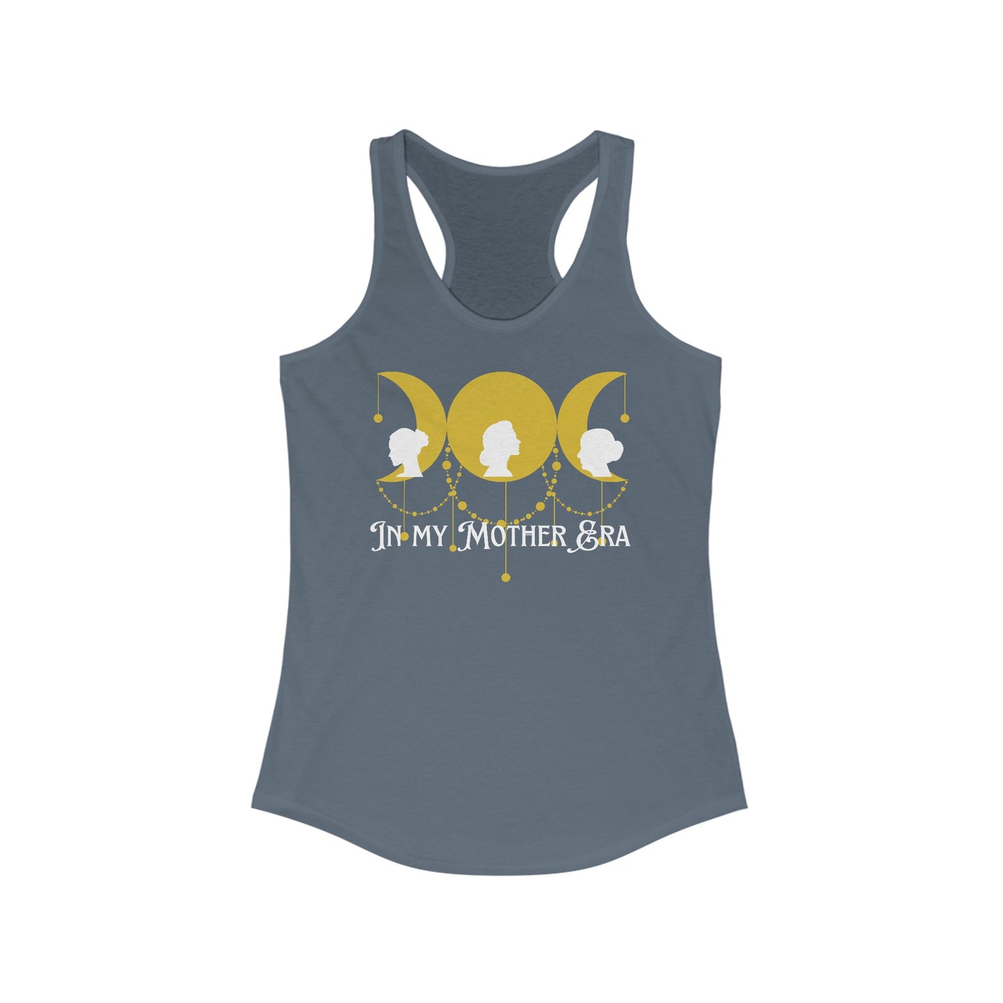 In my Mother Era: Racerback Tank, Triple Moon Goddess, Maiden Mother Crone, Celestial Chain, Feminine Empowerment, Lunar Phase Shirt, Moon Magic Top