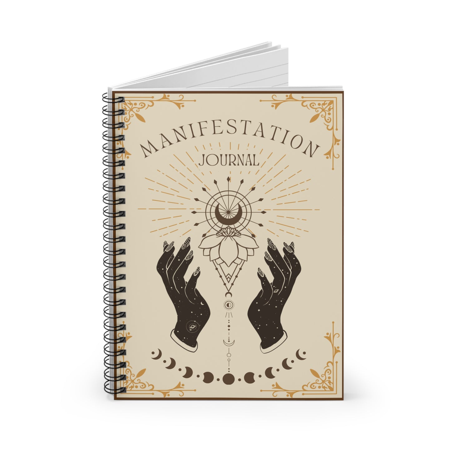 Manifestation Journal - 118 Page Spiral Notebook with Ruled Line Paper | 6x8 Durable Printed Cover