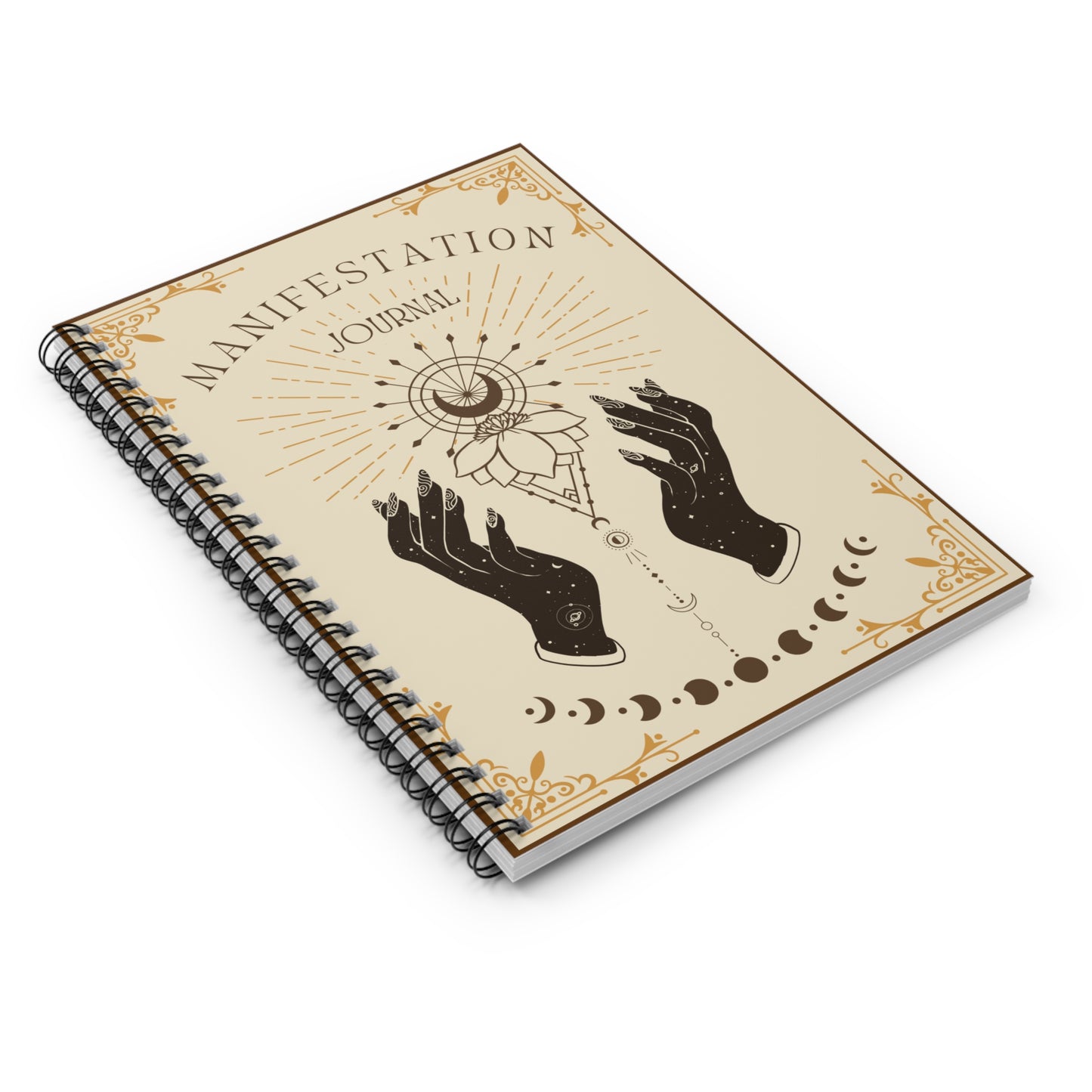 Manifestation Journal - 118 Page Spiral Notebook with Ruled Line Paper | 6x8 Durable Printed Cover