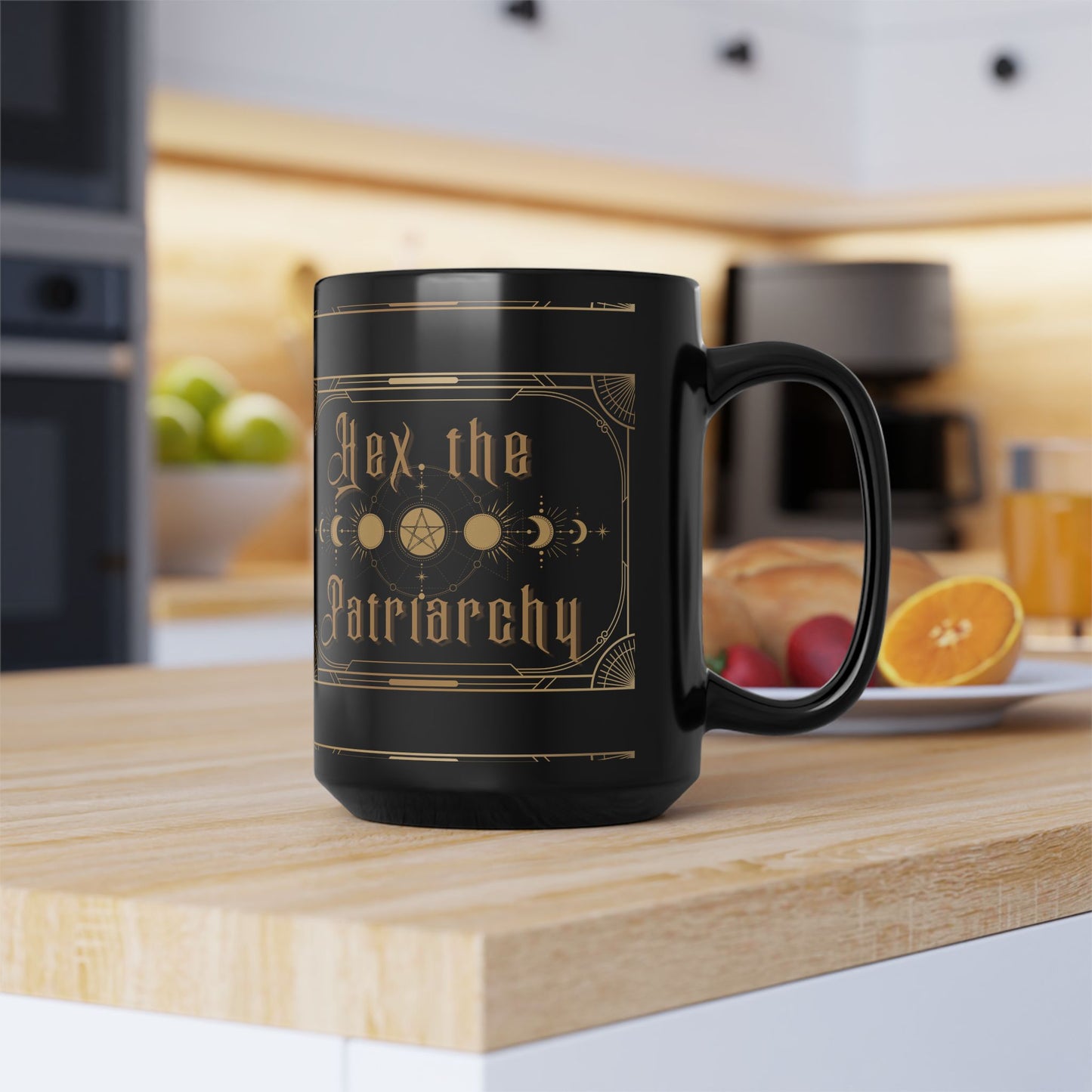 Hex the Patriarchy Black Ceramic Mug (11oz, 15oz)