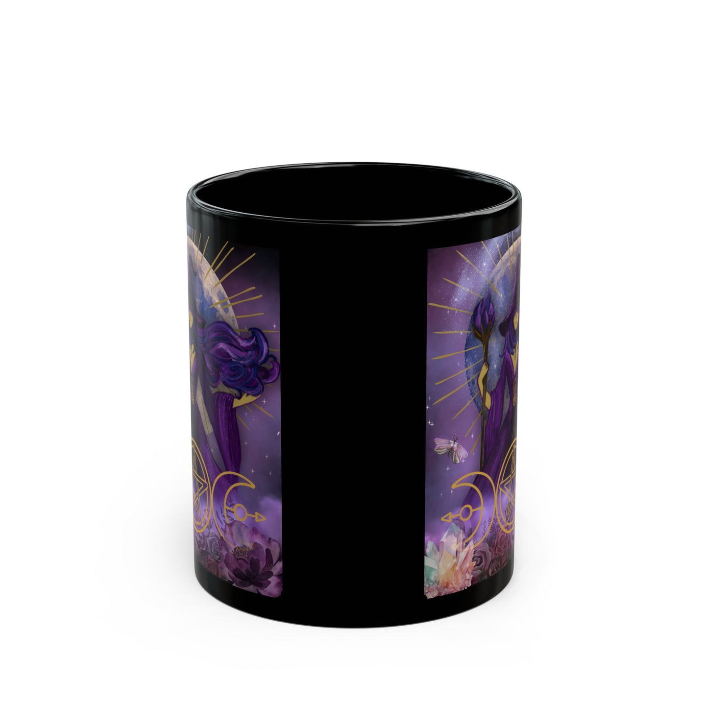 Mystical Witch Black Ceramic Mug (11oz, 15oz)