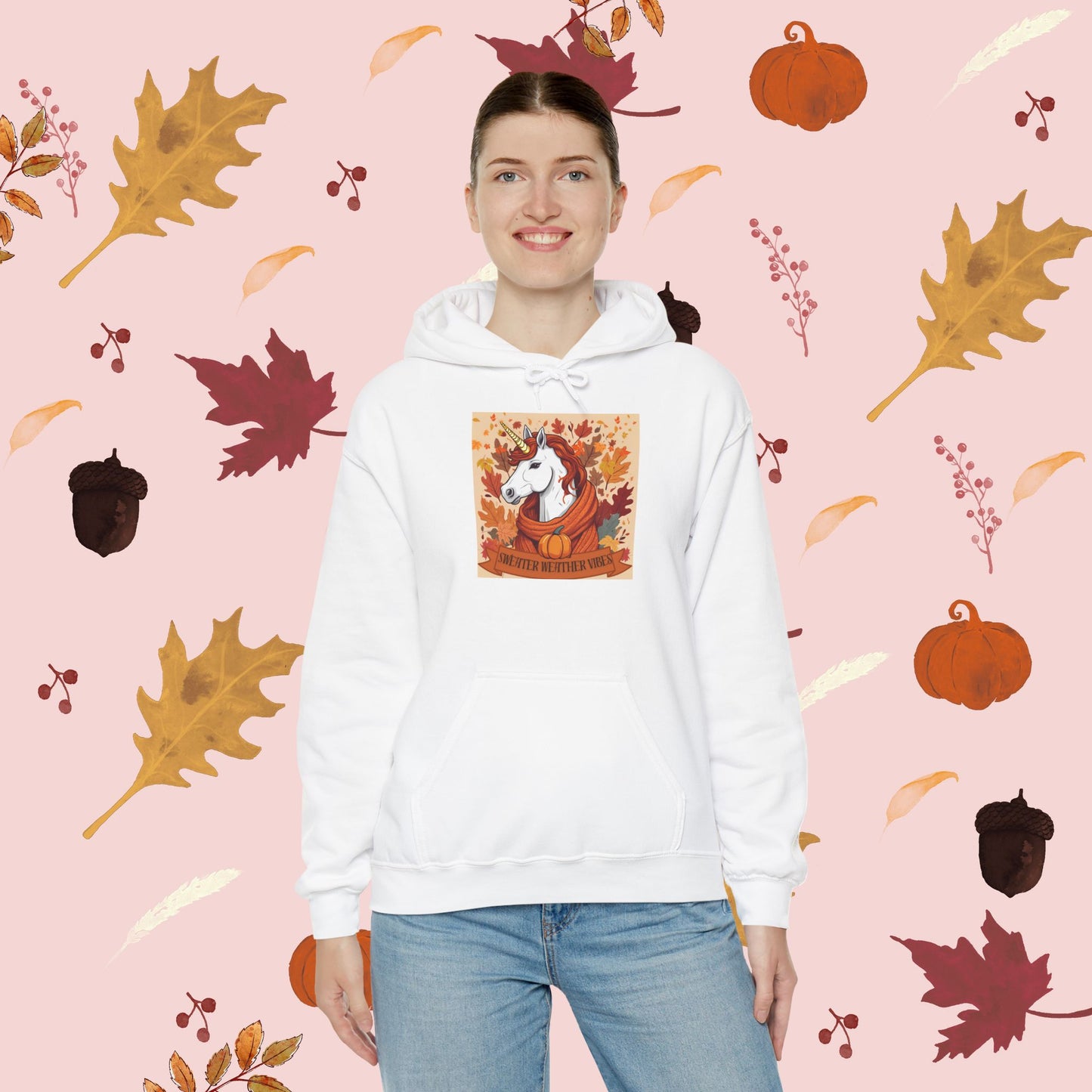 Sweater Weather Vibes Unicorn Hoodie