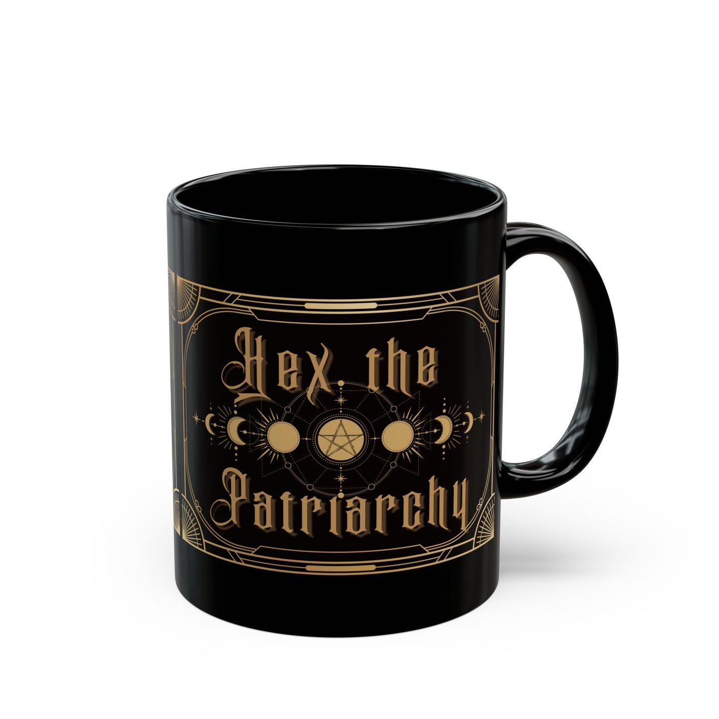 Hex the Patriarchy Black Ceramic Mug (11oz, 15oz)