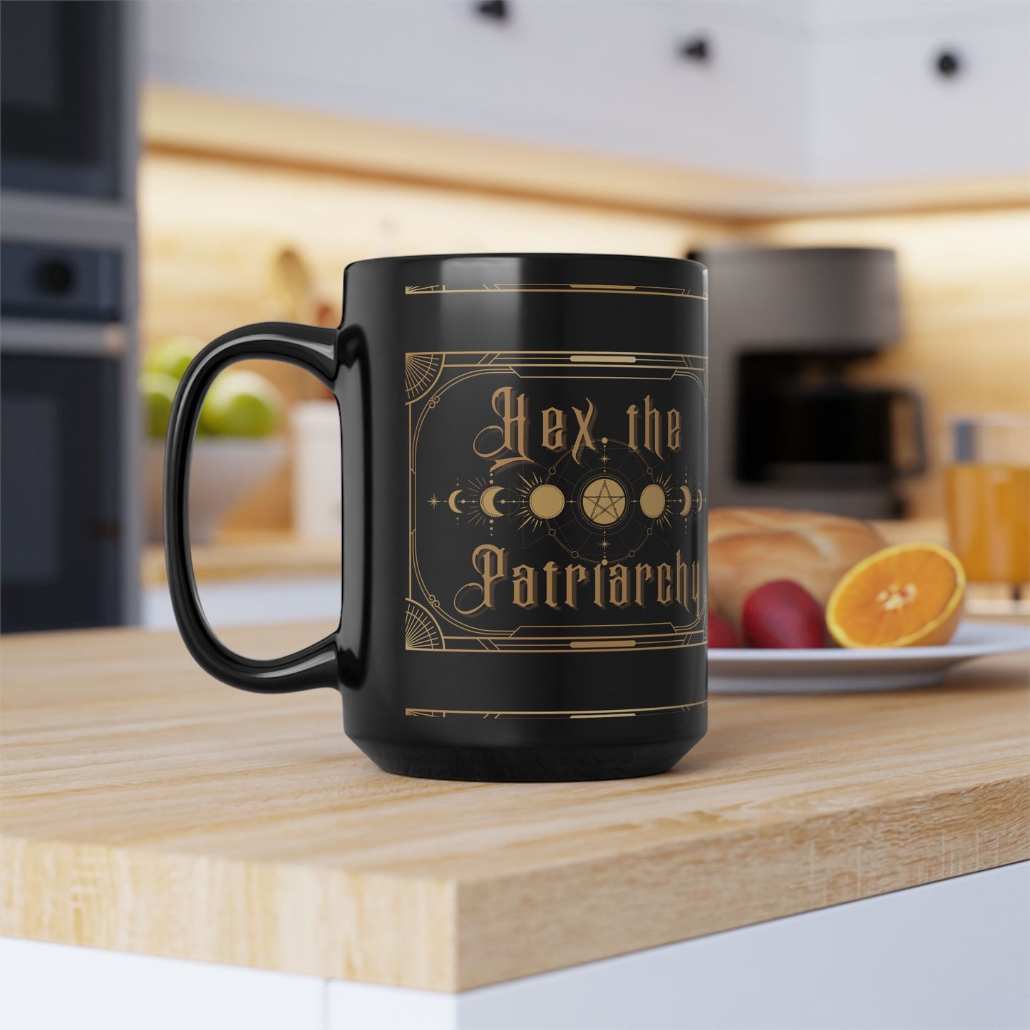 Hex the Patriarchy Black Ceramic Mug (11oz, 15oz)