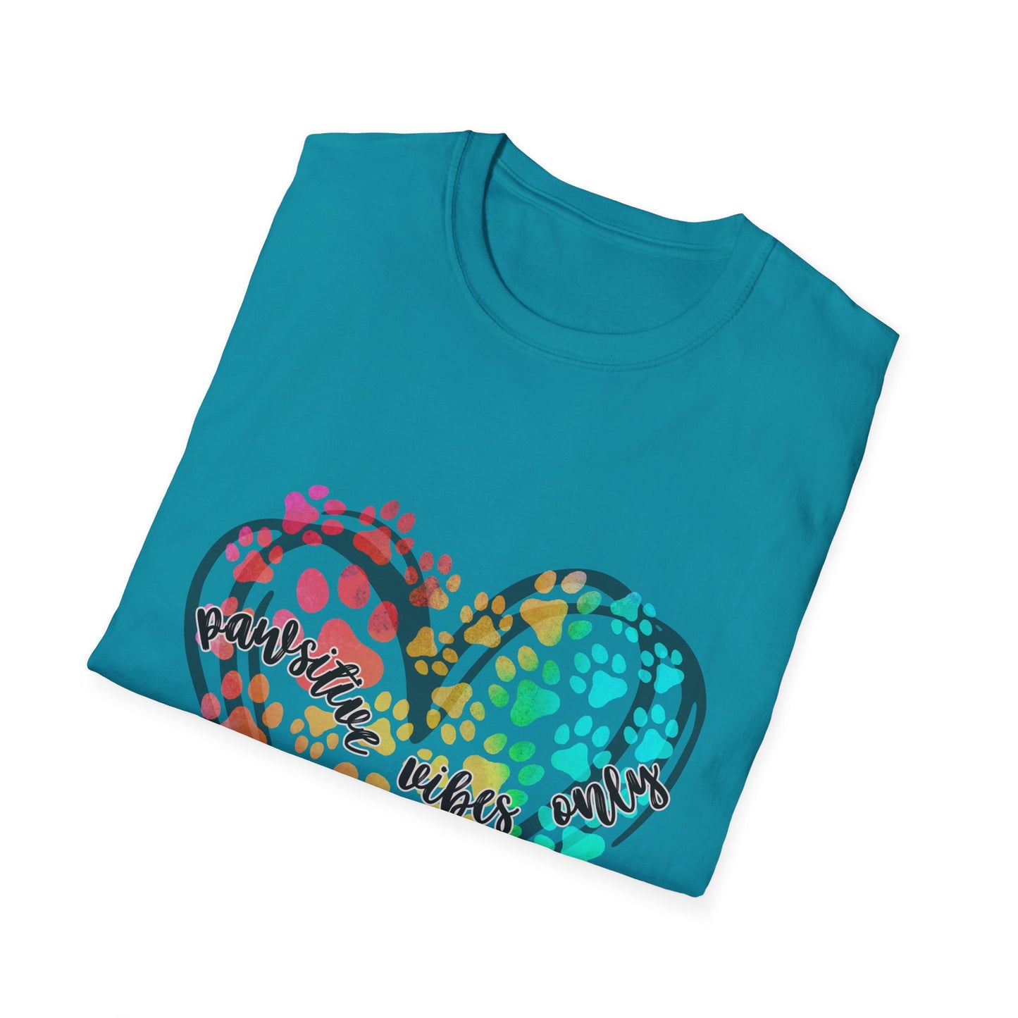 Pawsitive Vibes Only Unisex Soft-Style T-Shirt