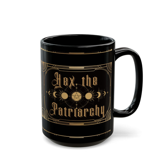 Hex the Patriarchy Black Ceramic Mug (11oz, 15oz)