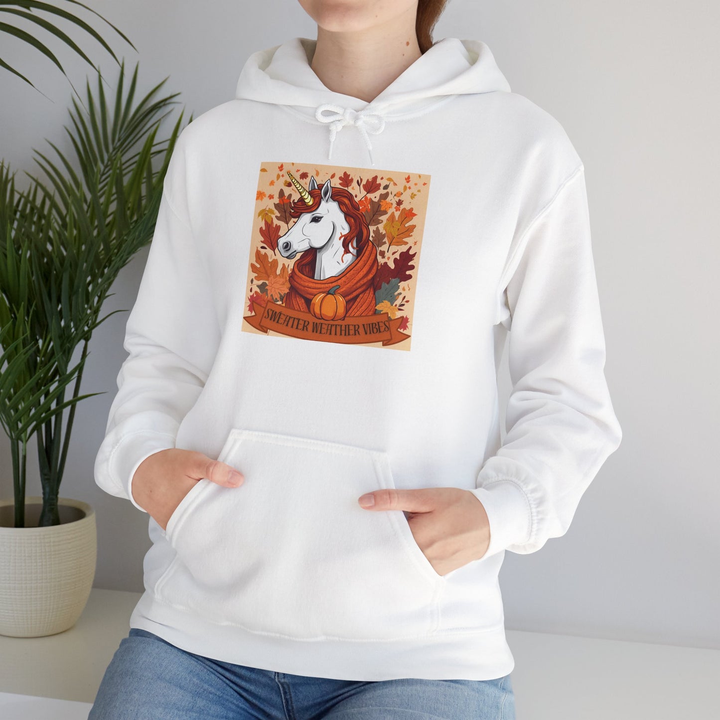 Sweater Weather Vibes Unicorn Hoodie