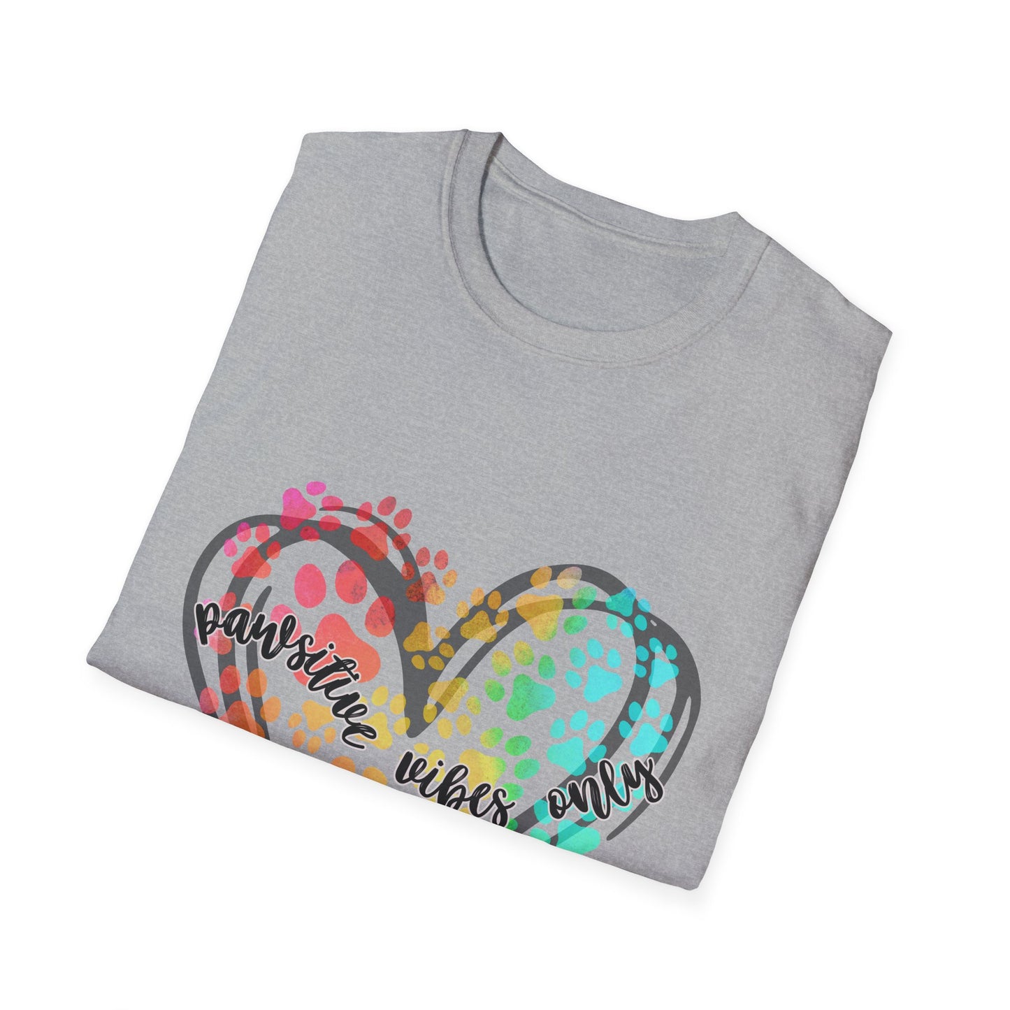 Pawsitive Vibes Only Unisex Soft-Style T-Shirt