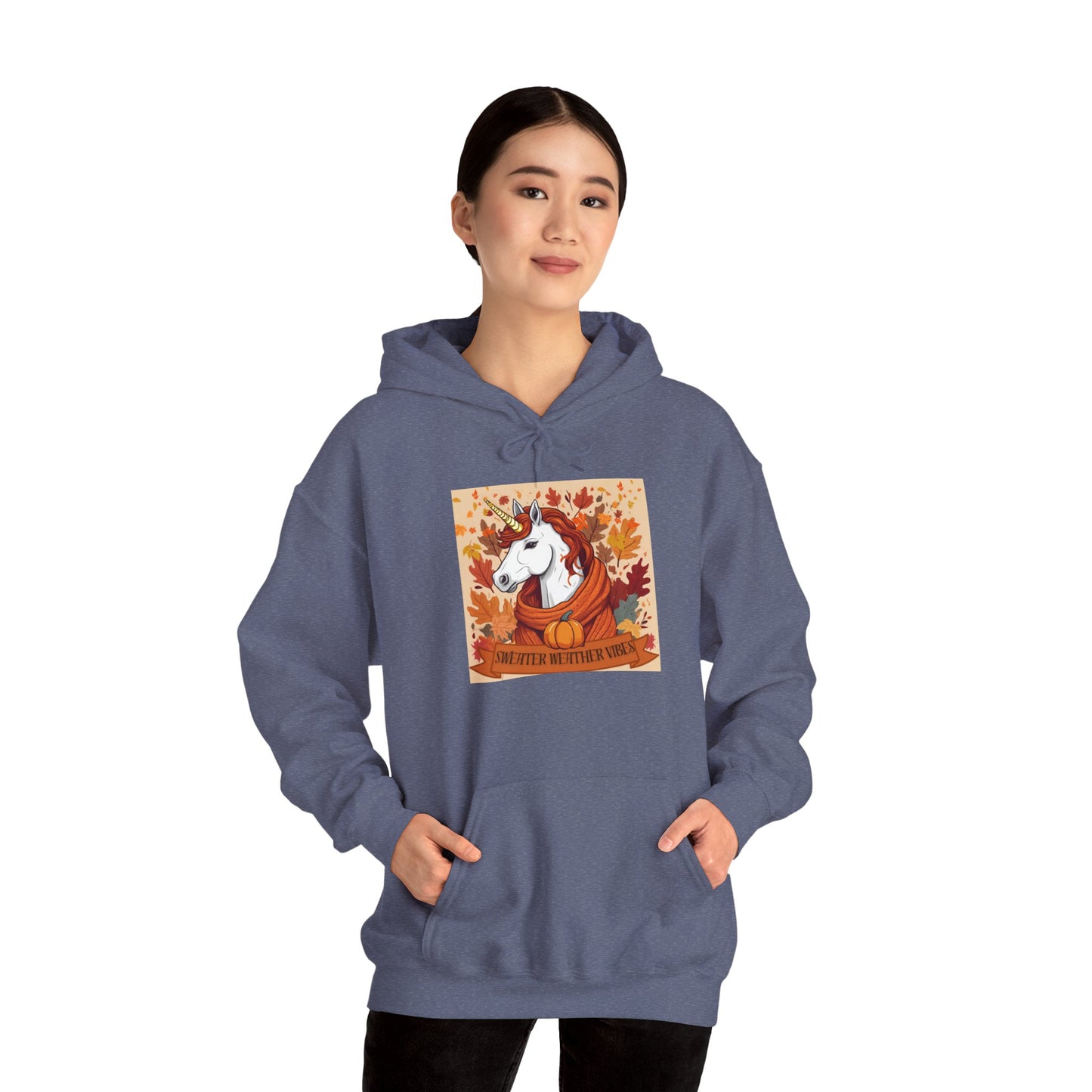 Sweater Weather Vibes Unicorn Hoodie