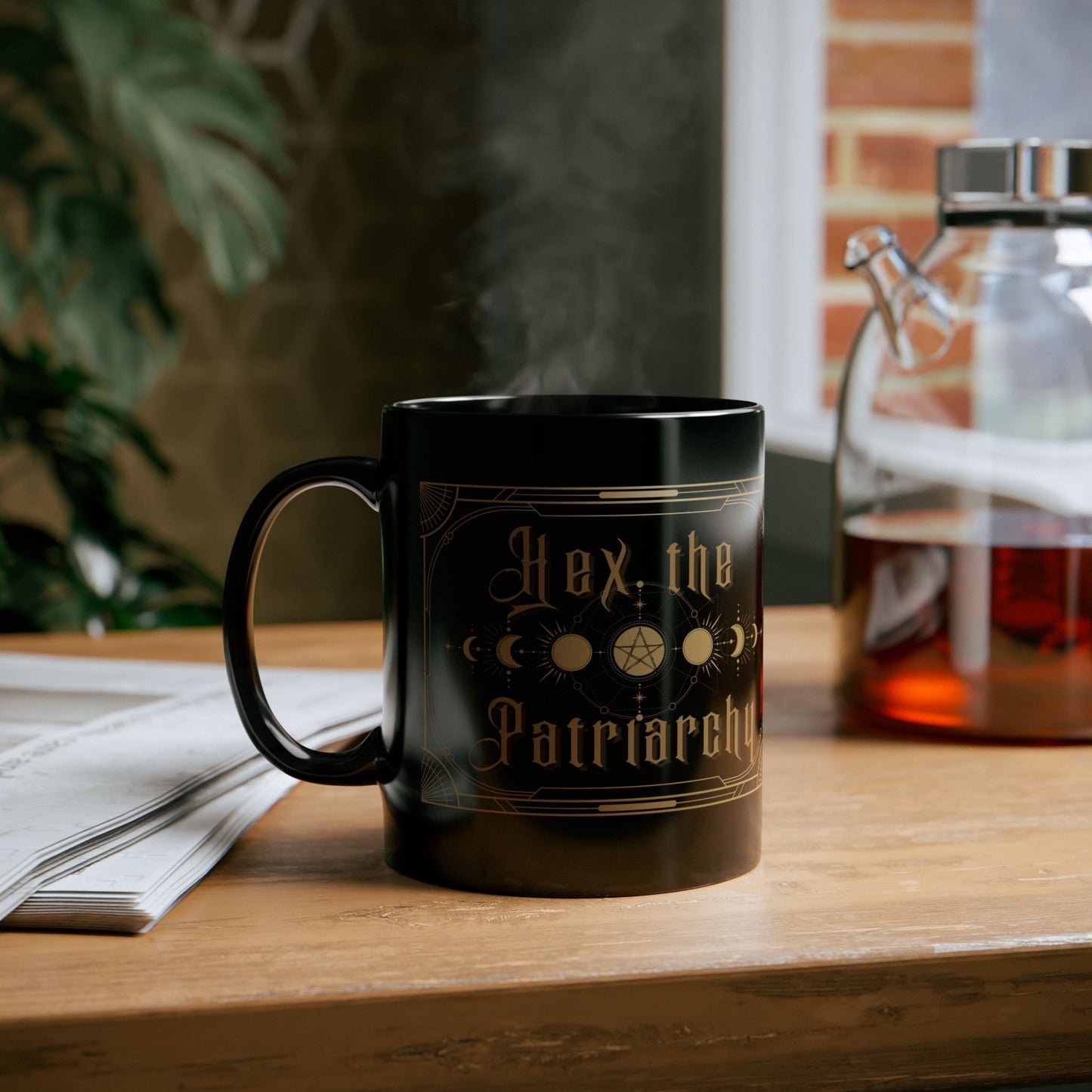 Hex the Patriarchy Black Ceramic Mug (11oz, 15oz)