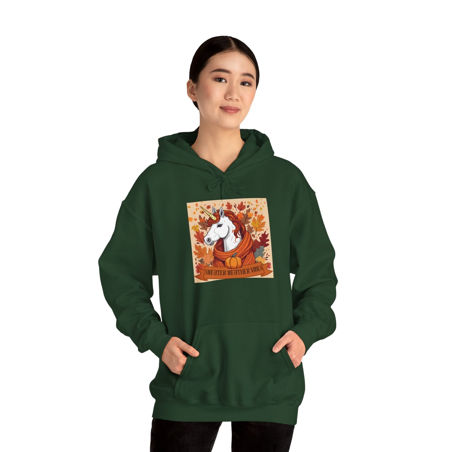 Sweater Weather Vibes Unicorn Hoodie