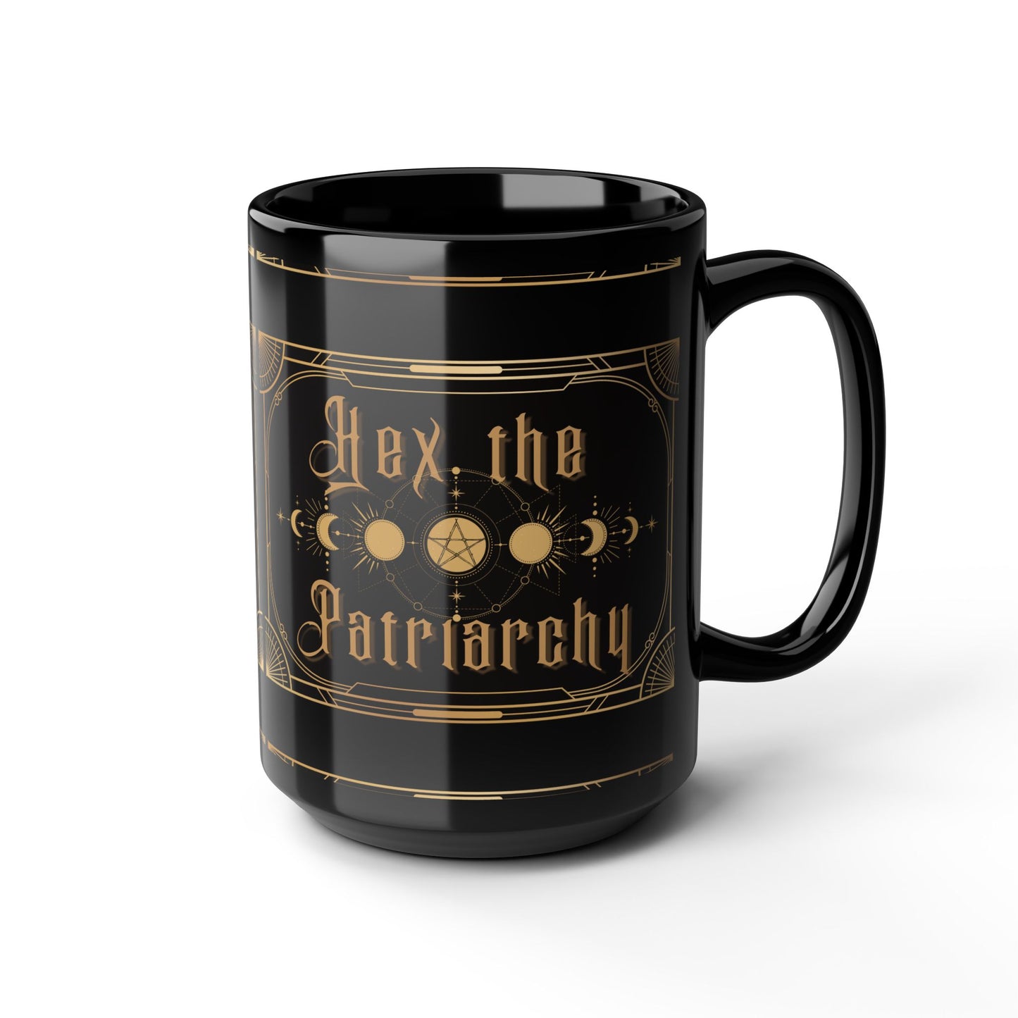 Hex the Patriarchy Black Ceramic Mug (11oz, 15oz)