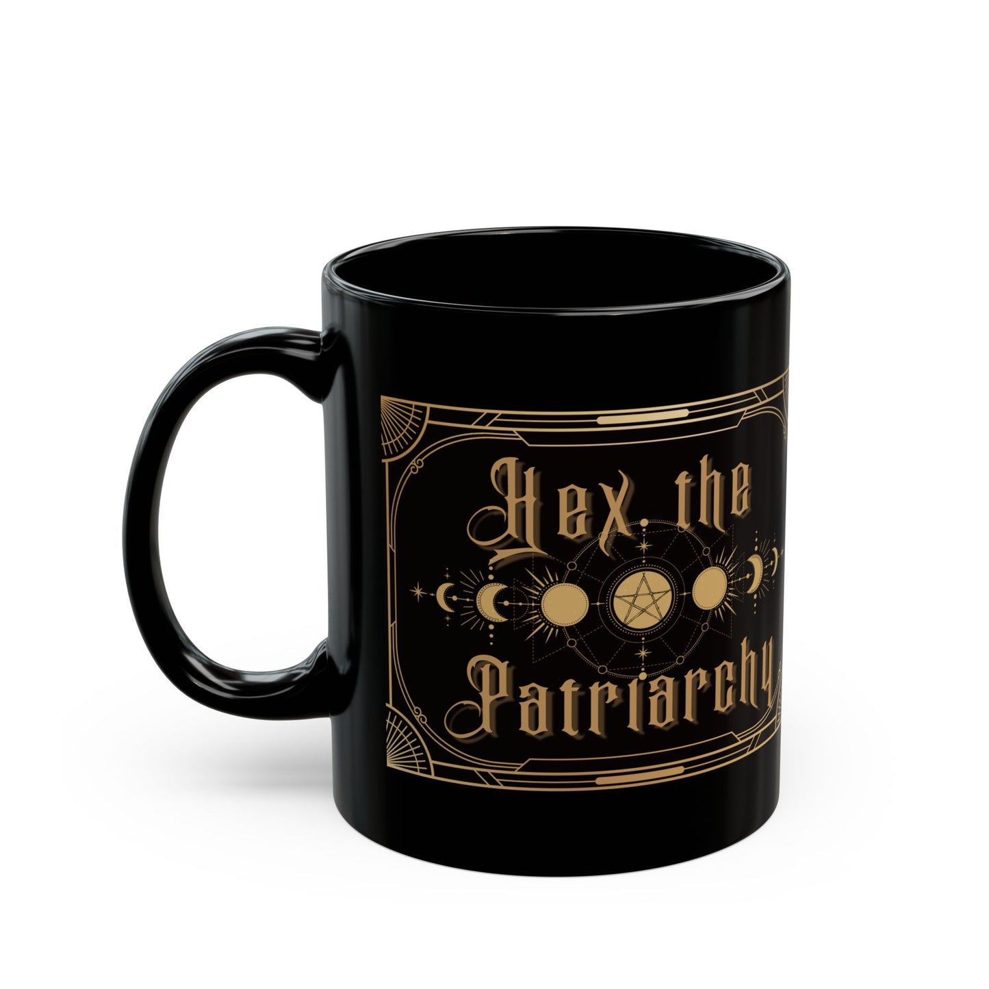 Hex the Patriarchy Black Ceramic Mug (11oz, 15oz)